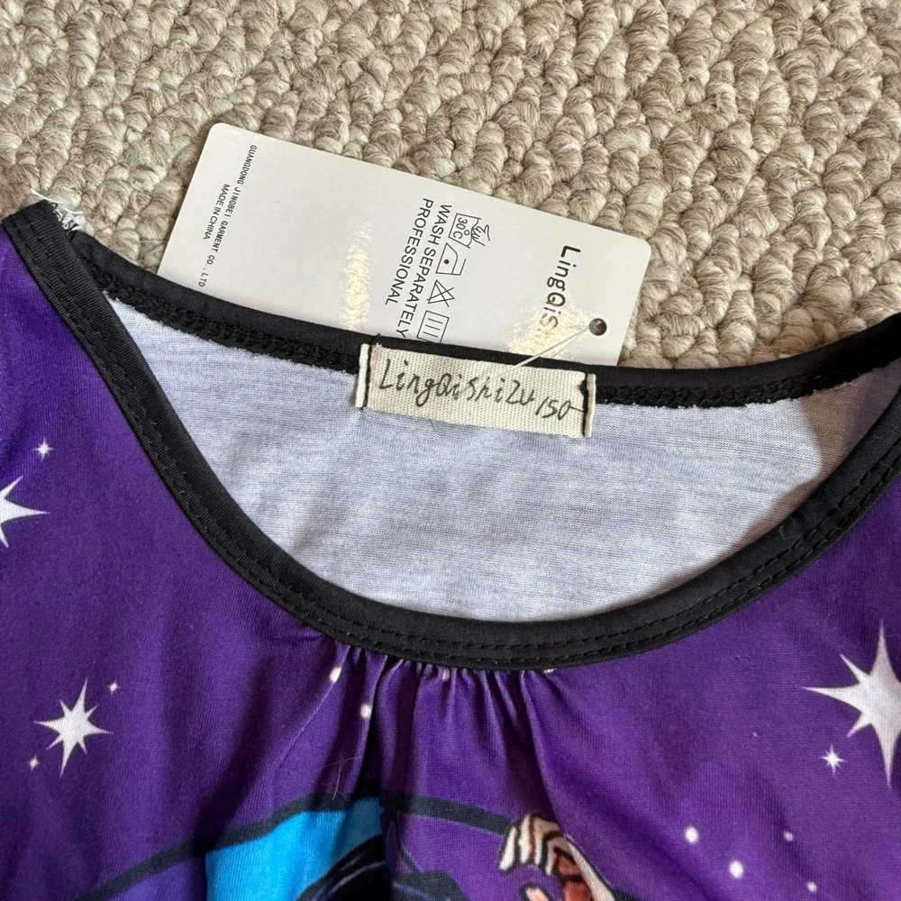 Wednesday Addams Graphic T-Shirt and Tulle‎ Tutu Skirt Set Kids Size 10/12